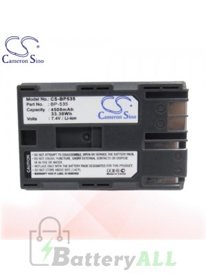 CS Battery for Canon ZR85 / ZR90 / ZR50MC / ZR65MC / ZR70MC Battery 4500mah CA-BP535