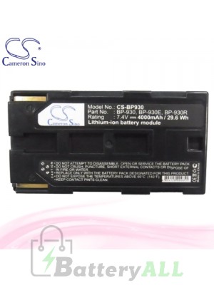 CS Battery for Canon GL2 / MV1 / MV10 / MV10i / MV20 / MV20i Battery 4000mah CA-BP930