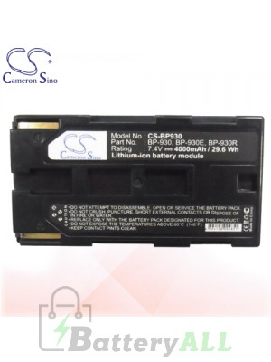 CS Battery for Canon UCX50 / UCX50Hi / UC-X55 / UCX55Hi Battery 4000mah CA-BP930