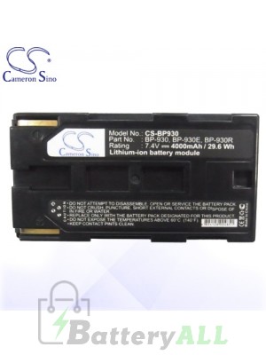 CS Battery for Canon ES60 / ES65 / ES75 / ES7000ES / ES7000V Battery 4000mah CA-BP930