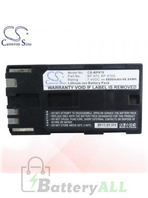 CS Battery for Canon UC-X30Hi / UC-X40Hi / UC-X45Hi / UC-X50 Battery 6600mah CA-BP970