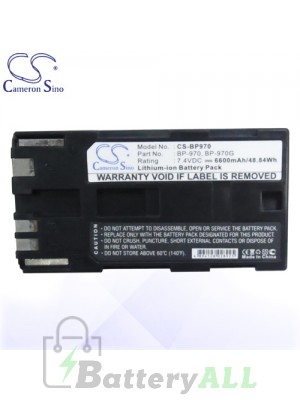 CS Battery for Canon ES-75 / ES-7000es / ES-7000V / ES-8000V Battery 6600mah CA-BP970