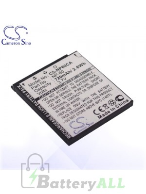 CS Battery for Casio NP-60 / Casio Exilim EX-FS10BE EX-FS10 Battery 720mah CA-NP60CA