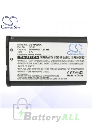 CS Battery for Casio Exilim EX-Z2000SR / EX-Z2000VT Battery 1950mah CA-NP90CA