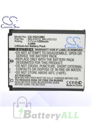 CS Battery for JVC GZ-V505L / GZ-V515 / GZ-V515BEU Battery 1200mah CA-VG212MC