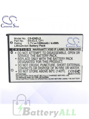 CS Battery for Nikon Coolpix P90 / P510 / P520 / P530 Battery 1200mah CA-ENEL5