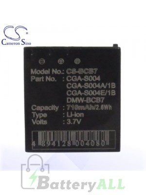 CS Battery for Panasonic DMC-FX7EG-R / DMC-FX7EG-S / DMC-FX7K Battery 710mah CA-BCB7