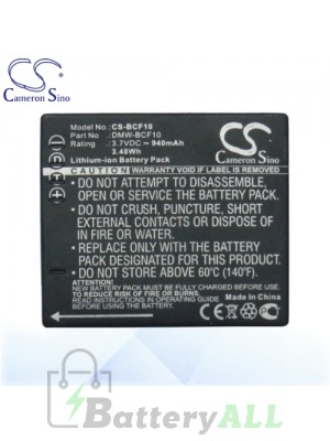 CS Battery for Panasonic Lumix DMC-TS4 / DMC-TS4A / DMC-TS4D Battery 940mah CA-BCF10