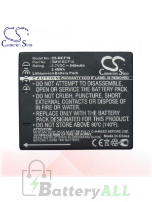 CS Battery for Panasonic Lumix DMC-FS4EG / DMC-FS4EP / DMC-FT1 Battery 940mah CA-BCF10