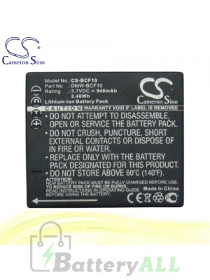 CS Battery for Panasonic Lumix DMC-FS10K / DMC-FS10P Battery 940mah CA-BCF10