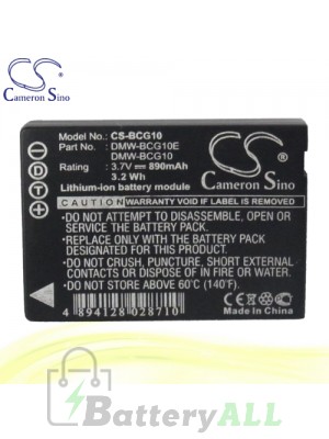 CS Battery for Panasonic Lumix DMC-ZS20R / DMC-ZS3K / DMC-ZS3R Battery 890mah CA-BCG10