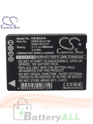 CS Battery for Panasonic Lumix DMC-ZS8GK / DMC-ZS8K / DMC-ZS8S Battery 890mah CA-BCG10