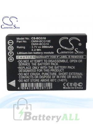 CS Battery for Panasonic Lumix DMC-ZX3R / DMC-ZX3S / DMC-ZX3T Battery 890mah CA-BCG10