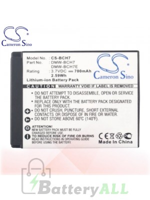 CS Battery for Panasonic Lumix DMC-FT10EB-R / DMC-FT10K Battery 690mah CA-BCH7