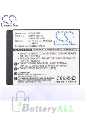 CS Battery for Panasonic Lumix DMC-FP1EB-K / DMC-FP1EB-P Battery 690mah CA-BCH7