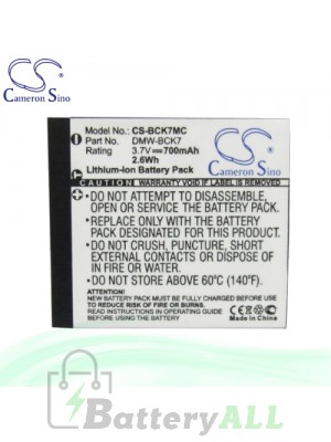 CS Battery for Panasonic Lumix DMC-FH6K / DMC-FH6P / DMC-FH8R Battery 700mah CA-BCK7MC