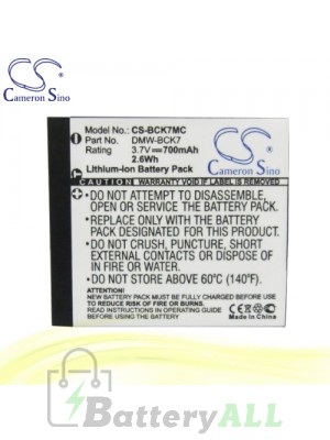 CS Battery for Panasonic Lumix DMC-FS16K / DMC-FS16P / DMC-S1 Battery 700mah CA-BCK7MC