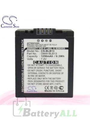 CS Battery for Panasonic Lumix DMC-G2R / DMC-G10 / DMC-G10K Battery 1250mah CA-BLB13