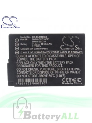 CS Battery for Panasonic Lumix DMC-GF2WK / DMC-GF2WR Battery 1050mah CA-BLD10MX