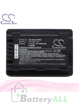 CS Battery for Panasonic HC-V210M / HC-V210MGK / HC-V270 Battery 1500mah CA-HCV210MC