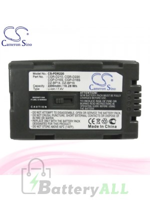 CS Battery for Panasonic NV-DA1B / NV-DS15 / NV-DS150B Battery 2200mah CA-PDR220