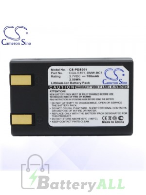 CS Battery for Panasonic CGA-S101 / CGA-S101A / CGA-S101E Battery 700mah CA-PDS001