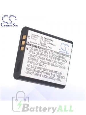 CS Battery for Panasonic HX-WA30GK / HX-WA30K / HX-WA30W Battery 770mah CA-PWA200MC