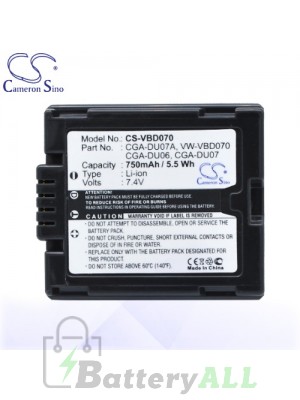 CS Battery for Panasonic NV-GS27EB-S / NV-GS27EF-S / NV-GS37 Battery 750mah CA-VBD070