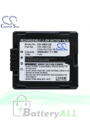 CS Battery for Panasonic NV-GS200 / NV-GS200B / NV-GS200K Battery 1050mah CA-VBD120