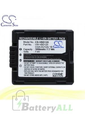 CS Battery for Panasonic NV-GS408GK / NV-GS40B / NV-GS50AW Battery 1050mah CA-VBD120