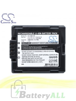 CS Battery for Panasonic VDR-D250 / VDR-D258GK / VDR-D300 Battery 1440mah CA-VBD140