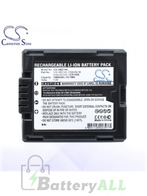 CS Battery for Panasonic NV-GS180 / NV-GS200K / NV-GS230 Battery 1440mah CA-VBD140