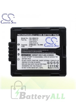 CS Battery for Panasonic VDR-D250 / VDR-D250EB-S / VDR-D300 Battery 2160mah CA-VBD210