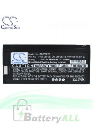 CS Battery for Panasonic NV-M9500EN / NVMS5A / NVMS5B Battery 1800mah CA-VBF2E