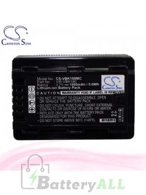 CS Battery for Panasonic HC-V500K / HC-V500M / HC-V500MGK Battery 1500mah CA-VBK180MC