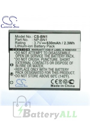 CS Battery for Sony Cyber-shot DSC-WX9 / DSC-WX9B / DSC-WX9B Battery 630mah CA-BN1