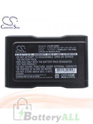 CS Battery for Sony DSR-390 / DSR-390K1 / DSR-390K2 Battery 10400mah CA-BPL90MC