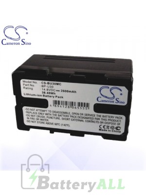 CS Battery for Sony PMW-EX260 / PMW-EX280 / PMW-EX3R Battery 2600mah CA-BU30MC