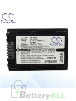 CS Battery for Sony HDR-CX370 / HDR-CX370V / HDR-CX500 Battery 600mah CA-FV50