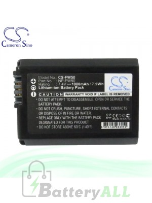 CS Battery for Sony NEX-C3KB / NEX-C3YB / NEX-F3 / NEX-F3B Battery 1080mah CA-FW50