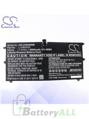 CustomOrder-CS-LVS400NB-CS Battery for Lenovo Yoga 900S-12ISK L15M4P20