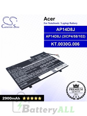 CS-ACW171NB For Acer Laptop Battery Model AP14D8J / AP14D8J (3ICP4/58/102) / KT.0030G.006