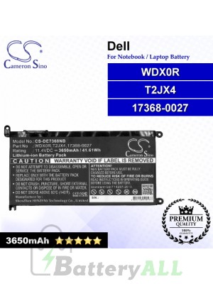 CS-DE7368NB For Dell Laptop Battery Model 17368-0027 / T2JX4 / WDX0R