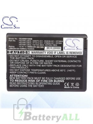 CS Battery for HP Pavilion ZV5006AP-DV519P / ZV5030US / ZV5161EA Battery 4400mah L-NX9110HB