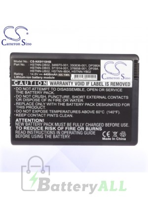 CS Battery for HP Pavilion ZV5002AP-DV515P / zv5029AP / ZV5030CA Battery 4400mah L-NX9110HB