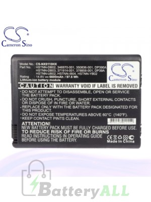 CS Battery for HP Pavilion ZV5006AP-DV519P / ZD8055US / ZD8060CA Battery 6600mah L-NX9110HX