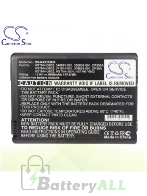 CS Battery for HP Pavilion ZV5340EA-PT921EA / ZV5340US / ZV5325CA Battery 6600mah NX9110HX