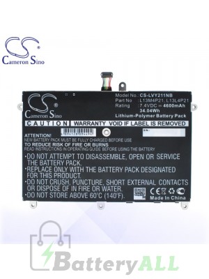 CS Battery for Lenovo 121500224 L13L4P21 L13M4P21 / Yoga 2 11 11.6" Battery L-LVY211NB