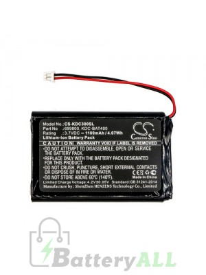 KOAMTAC KDC350 Battery Replacement (CameronSino Brand) 1100mAh CS-KDC300SL-BS6