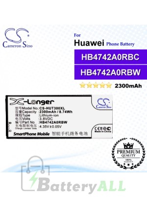 CS-HUT300XL For Huawei Phone Battery Model HB4742A0RBW / HB4742A0RBC